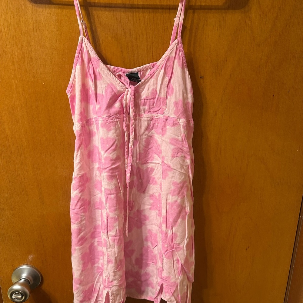 Pink Floral Mini Dress
